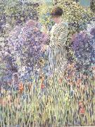 frederick carl frieseke Woman in a Garden (nn02) oil painting on canvas